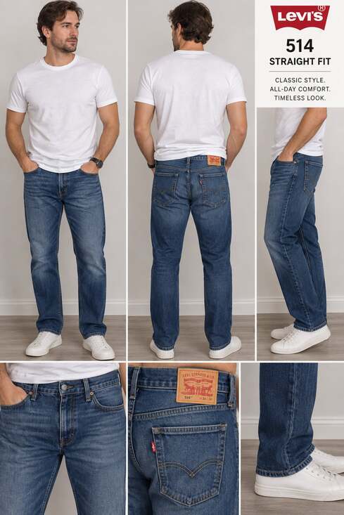 Levi's Other - Levi's 514 Straight Jeans Size W34 L30 Blue Denim
